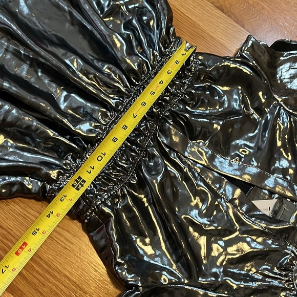 Anthropologie The Somerset Maxi Dress: Metallic Edition Tiered Silver Size S NWT - Picture 10 of 12